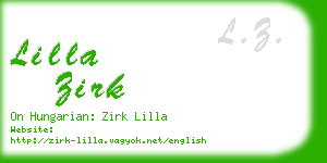 lilla zirk business card